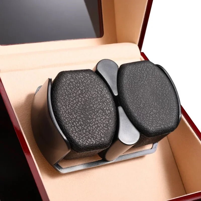 Automatisk Klockuppdragare i Trä med Glaslock - Nordic Jewerly