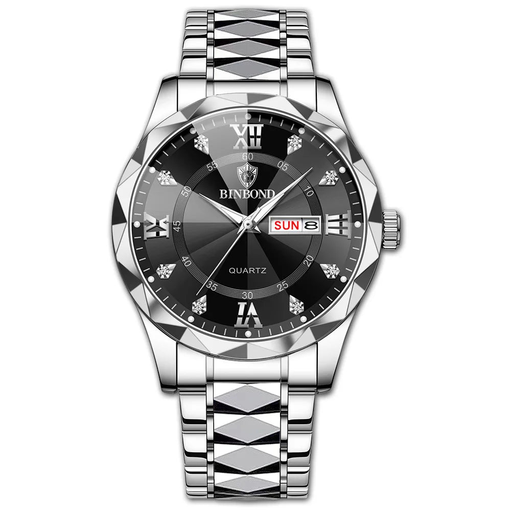 Stilren Herrklocka B2521 – Datum & Vecka i Stål - Nordic Jewerly